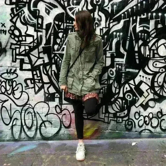 Vintage  Talula Aritiza Women’s Trooper Utility Green Normcore Jacket XXS - Picture 5 of 16